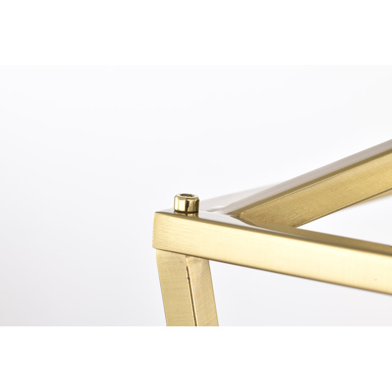 Luminaire suspendu géométrique à 4 lumières Aspen, H 57,5 po x l 12 po x P 12 po, Or