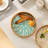  Round Serving Tray with Handle for Home Decor, Blue Clover