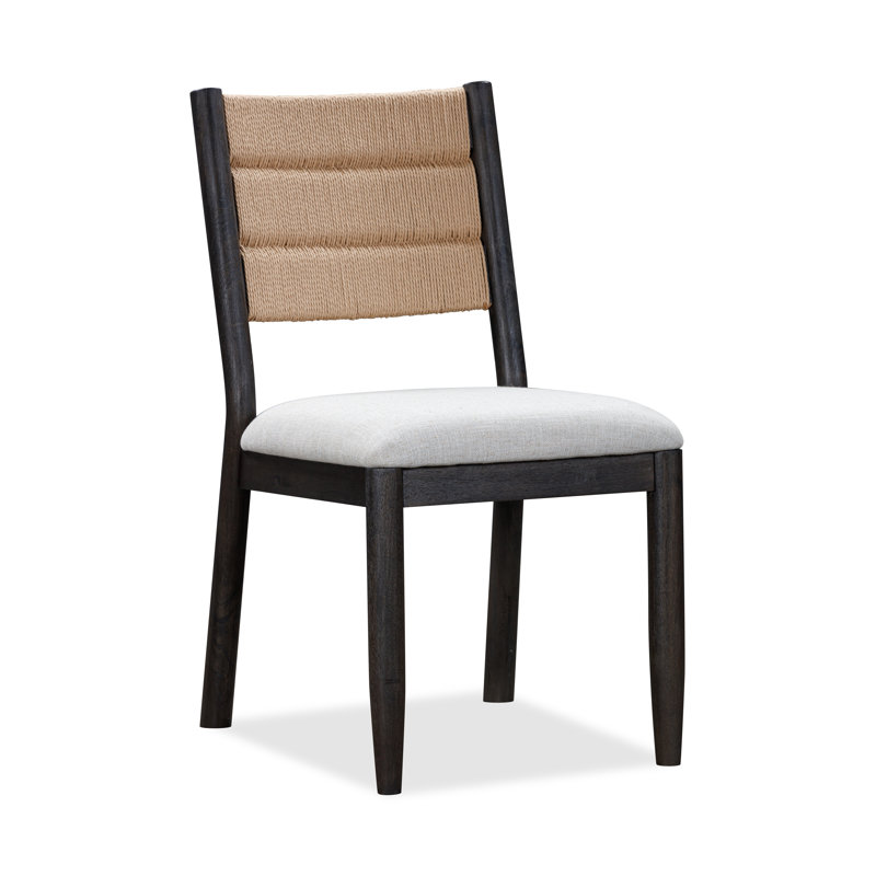 Chaise d'appoint tissée Shay, Noir, noir, noir, noir