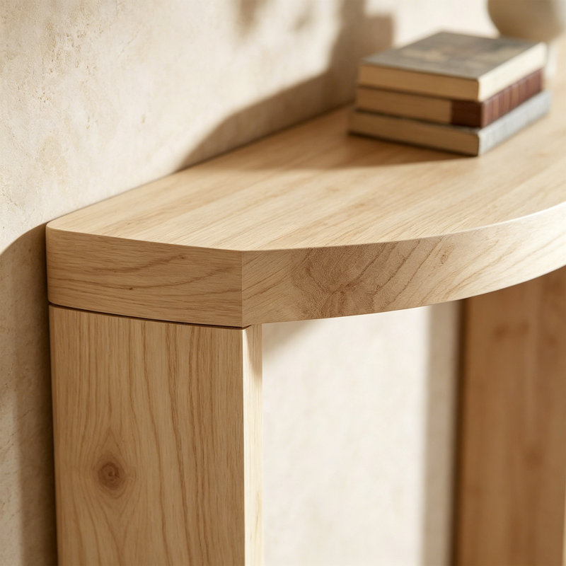 Console de style moderne en bois massif., H 31,5 po x l 62,9 po x P 11,8 po