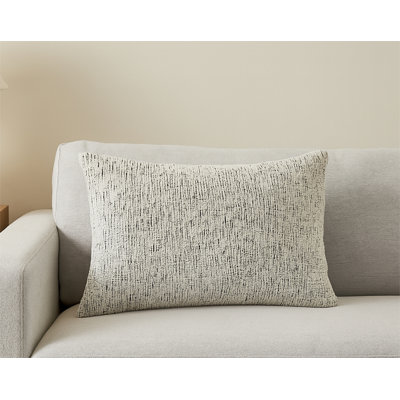 Modern Minimalist Textured Nubby Weave Filled Throw Pillow