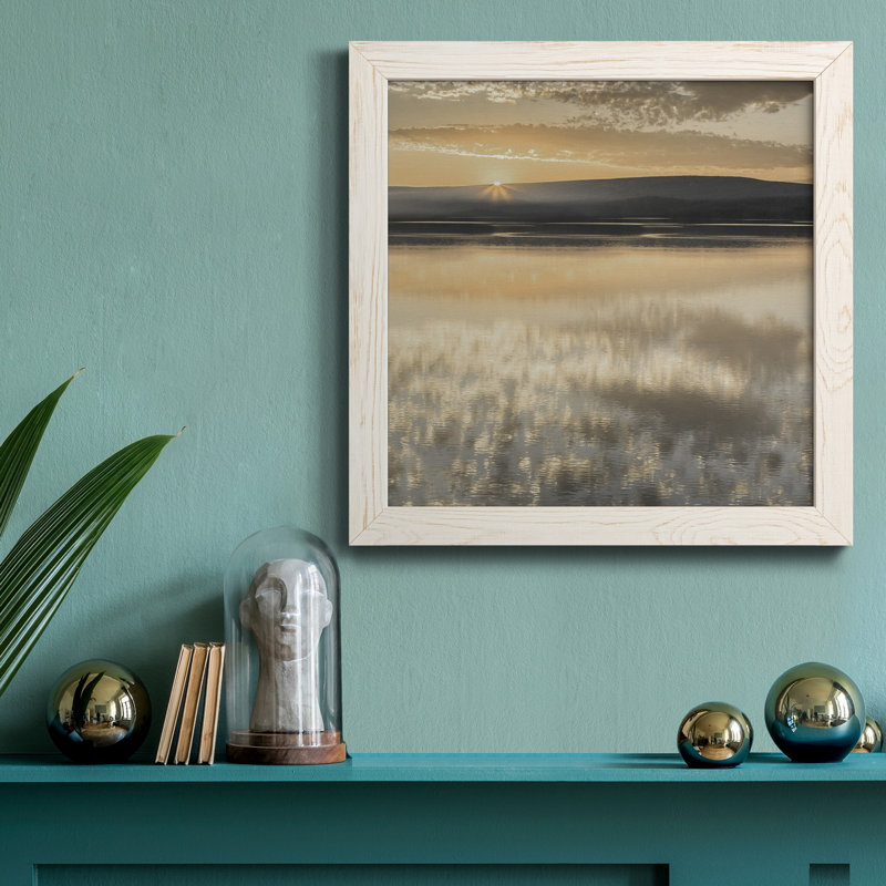 Mountain Pass - Peinture sur toile encadrée, Cadre blanc, H 17 po x l 17 po x P 1,5 po