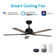 52'' Smart Ceiling Fan With Remote, Light Kit Included，Works With Google Assistant And Amazon Alexa,Siri Shortcut.