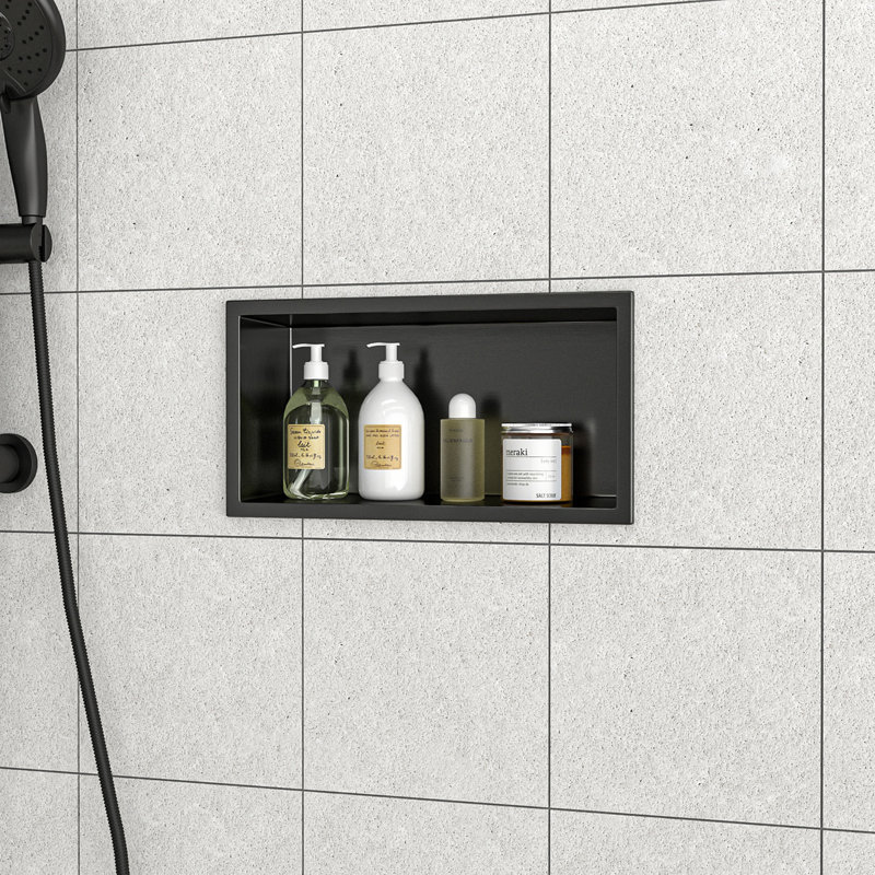 Accent Cabinet, Small Cabinet, Small Storage Cabinet, Metal Locker, Shower Niche, For Bathroom, Brushed Nickel