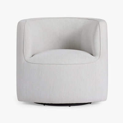 Chaise d'appoint pivotante demi-tonneau Dove Grey