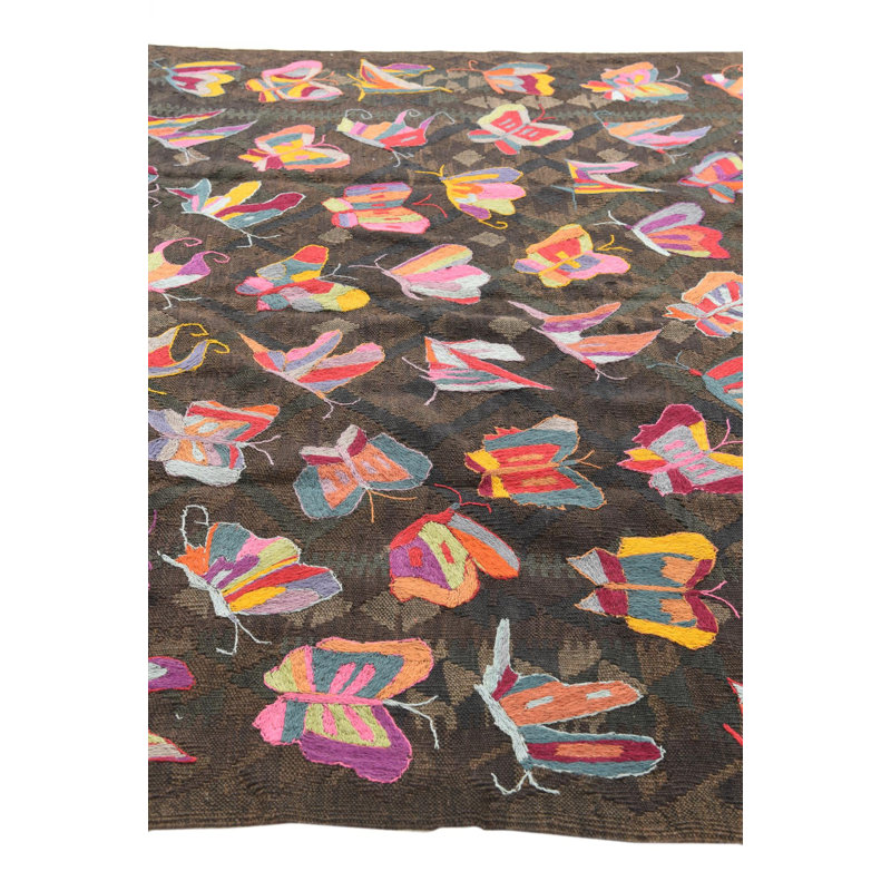 Tapis brun foncé 6x9 Perry