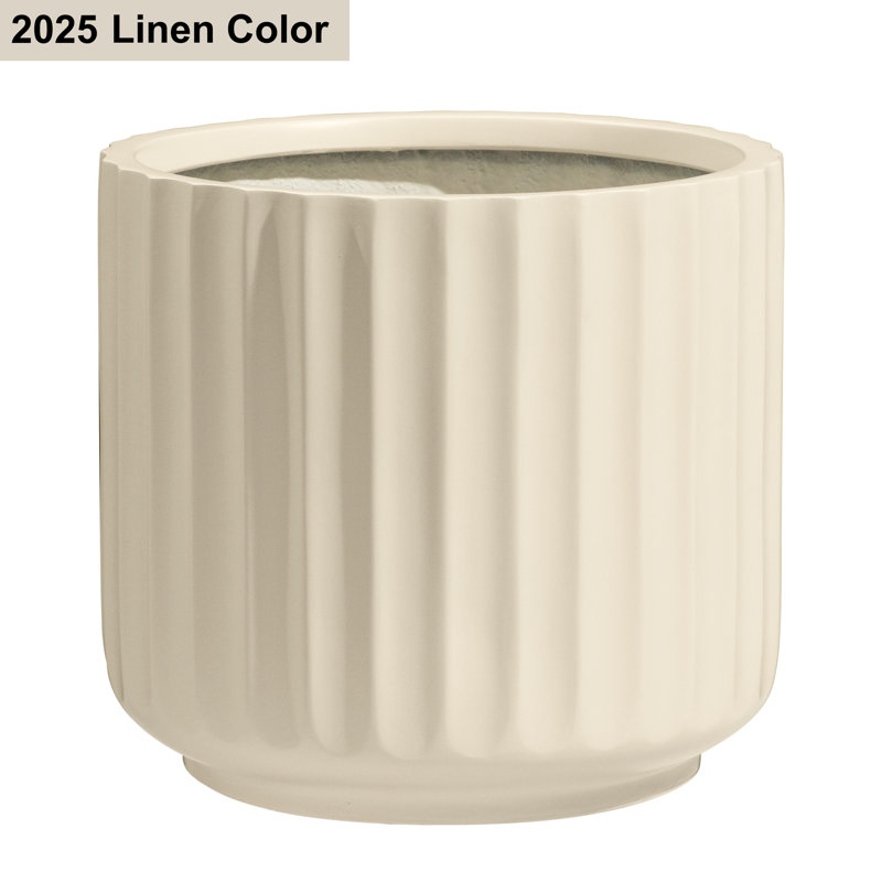 Allenville Fiberstone Plant Pot, 12.5" H x 14" W x 14" D, Tan