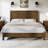 48.4" Farmhouse Full Size Solid Wood Bed Frame,Black-238379164-238379162
