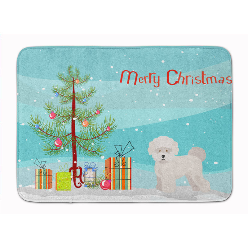 Tapis pour salle de bain chinois, Bichon frisé