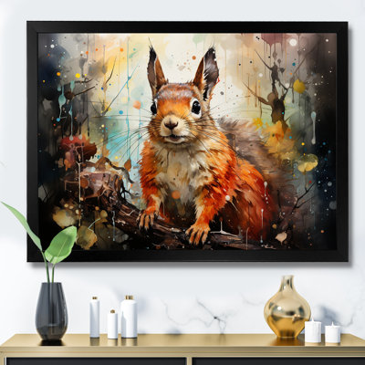 Curieux écureuil en été II - écureuil, art mural animal