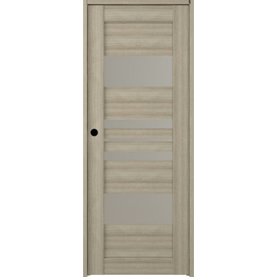 Panelled Manufactured Wood and Glass Pine Romi Standard Door