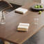 Table de salle à manger rectangulaire brun clair pour salle à manger / cuisine-1435106874