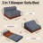 Ebern Designs Modular Building Block Sofa, Customizable Sectional Lounge Couch with Flexible Seating for Living Room, Apartment and Family Room