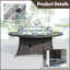 Carshalt Oval Aluminum Propane Smokeless Fire Pit Table