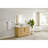 Lewistown 54" Single Bathroom Vanity in Nature Brown with Grain White Engineered Stone Countertop without Mirror
