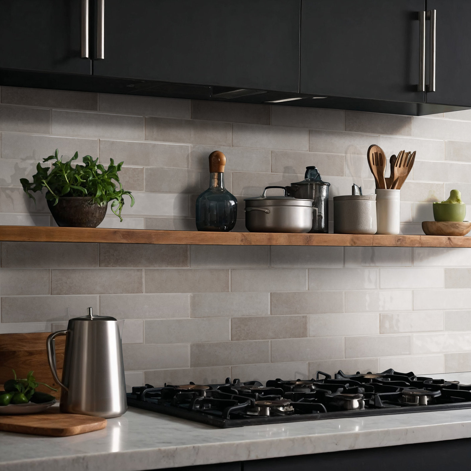 Renzo Ceramic Subway Wall Tile, Sterling