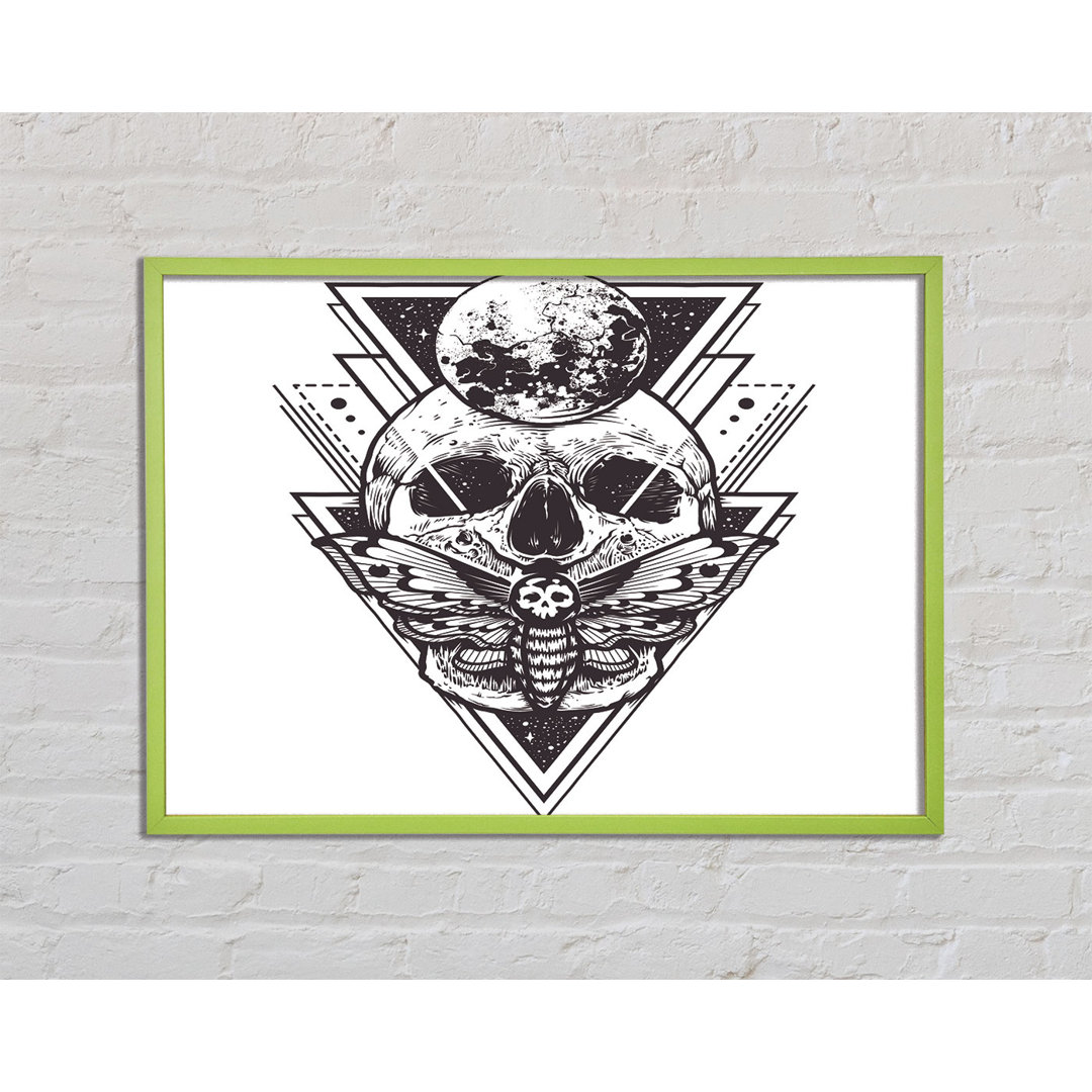 Gerahmtes Poster Bouchra Death Moth Skull Triangles