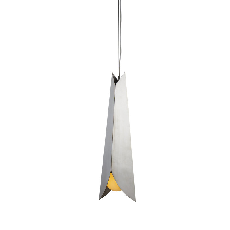 Oakland 1 - Light Pendant, 27.5" H x 8.5" W x 9.5" D, Polished Stainless Steel