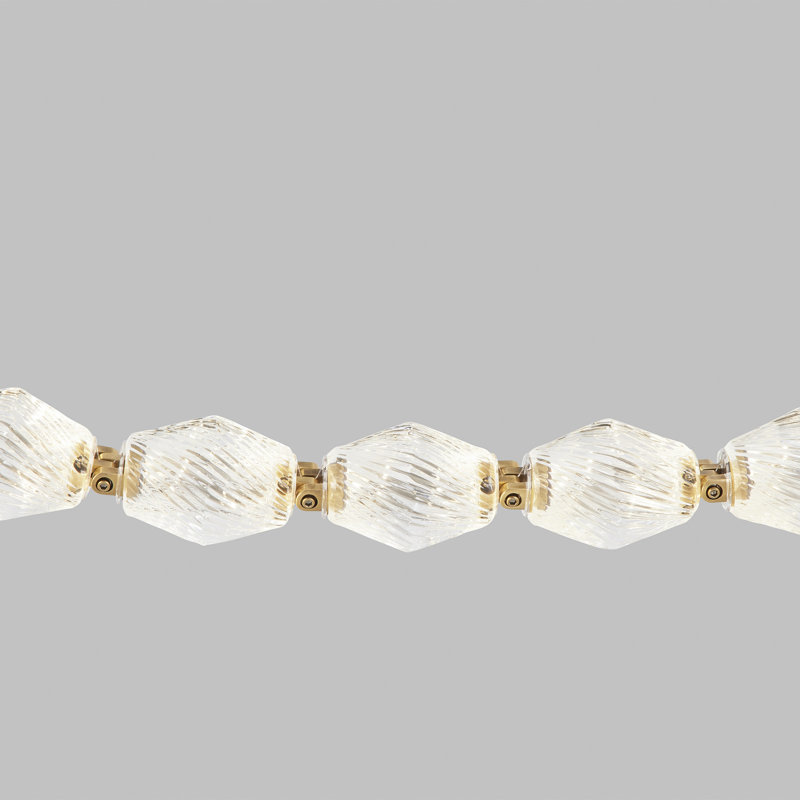 Collier 240 Chandelier, Hand Rubbed Antique Brass, 258.2" H x 2" W x 2" D