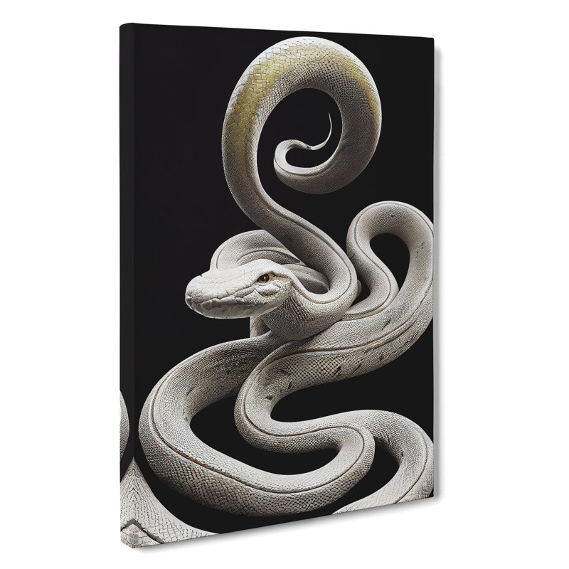 Silver Snake - Wrapped Canvas Print, 50cm H x 35cm W x 3cm D