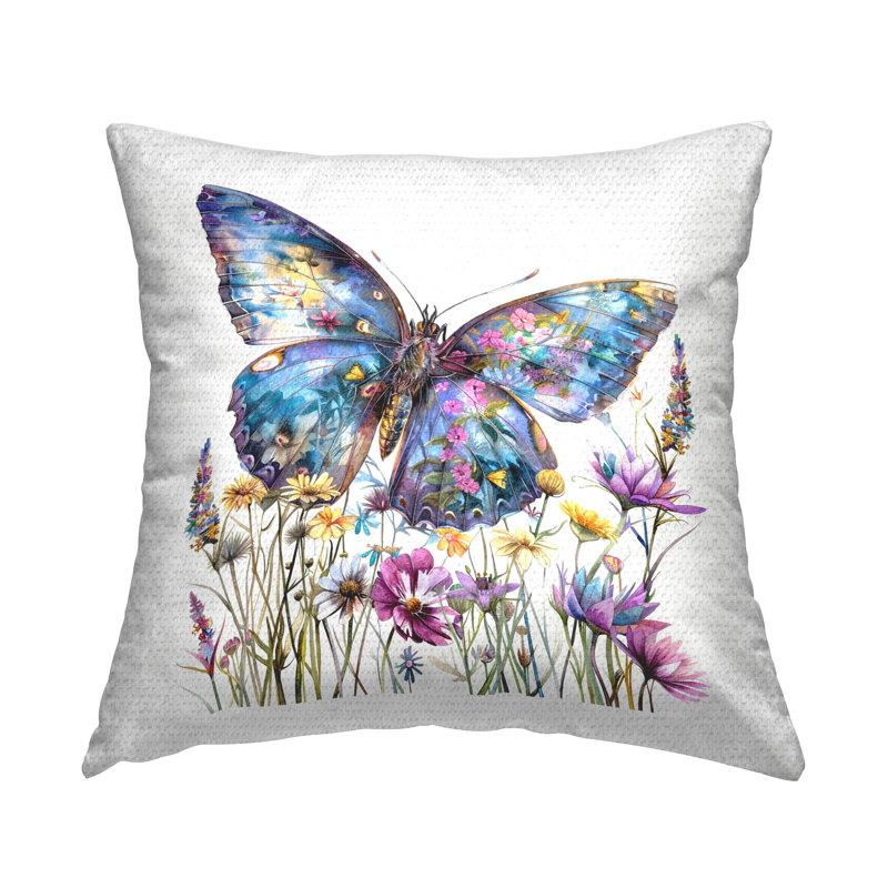 Coussin extérieur Spring Spring Butterfly par LSR Design Studio