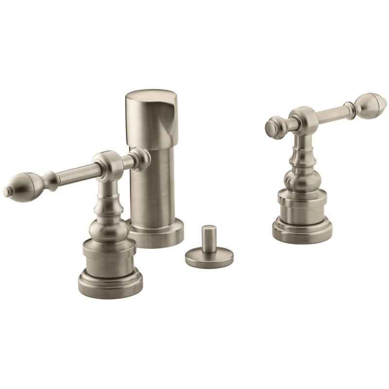Robinet bidet à jet vertical avec poignées leviers iv georges laiton, Bronze brossé vibrant