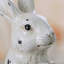 Ensemble de 2 serre-livres Vintage Lapin - résine blanche patinée avec base en fonte lourde, décor rustique