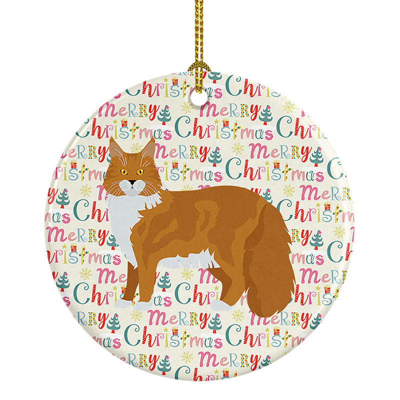 Ornement suspendu 1 chat Maine Coon