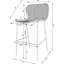 Tabourets de bar bruns en faux métal pour salle à manger - de 2, et construction élégante, profondeur de 24 pouces avec 2, dossier solide, hauteur 41,5, aspect épuré