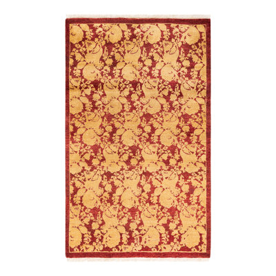 One-of-a-Kind 3' 2" X 5' 3" 2010s Wool Area Rug in Red