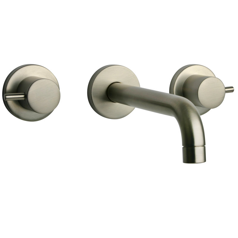Robinet de salle de bain mural Elba, Nickel brossé