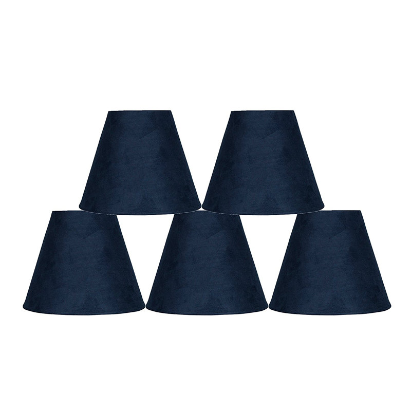 5'' H Leather Empire Lamp Shade, Navy Blue