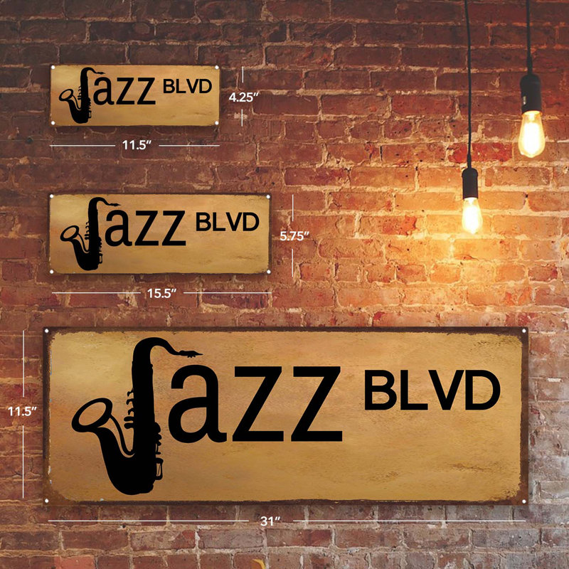 Plaque en métal Jazz BLVD