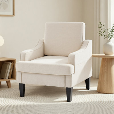 Fauteuil d'appoint rembourré en chenille Mordern And Chic Design