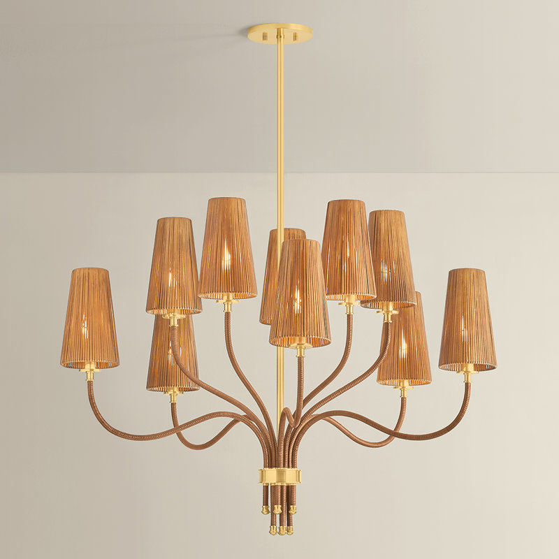 Lustre Atwood, 10 lumières, H 32,5 po x l 40 po x P 40 po