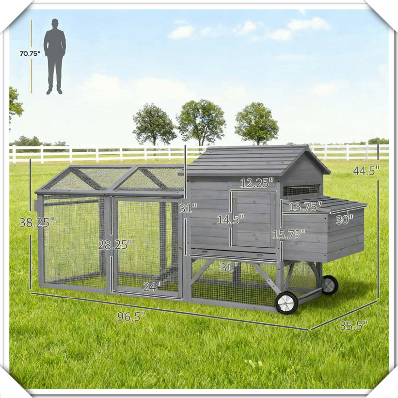 Cage à poules en bois