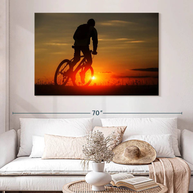Mehar Sunset Biking, 24" H x 36" W