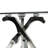 Harber Glass Top Metal Base Dining Table
