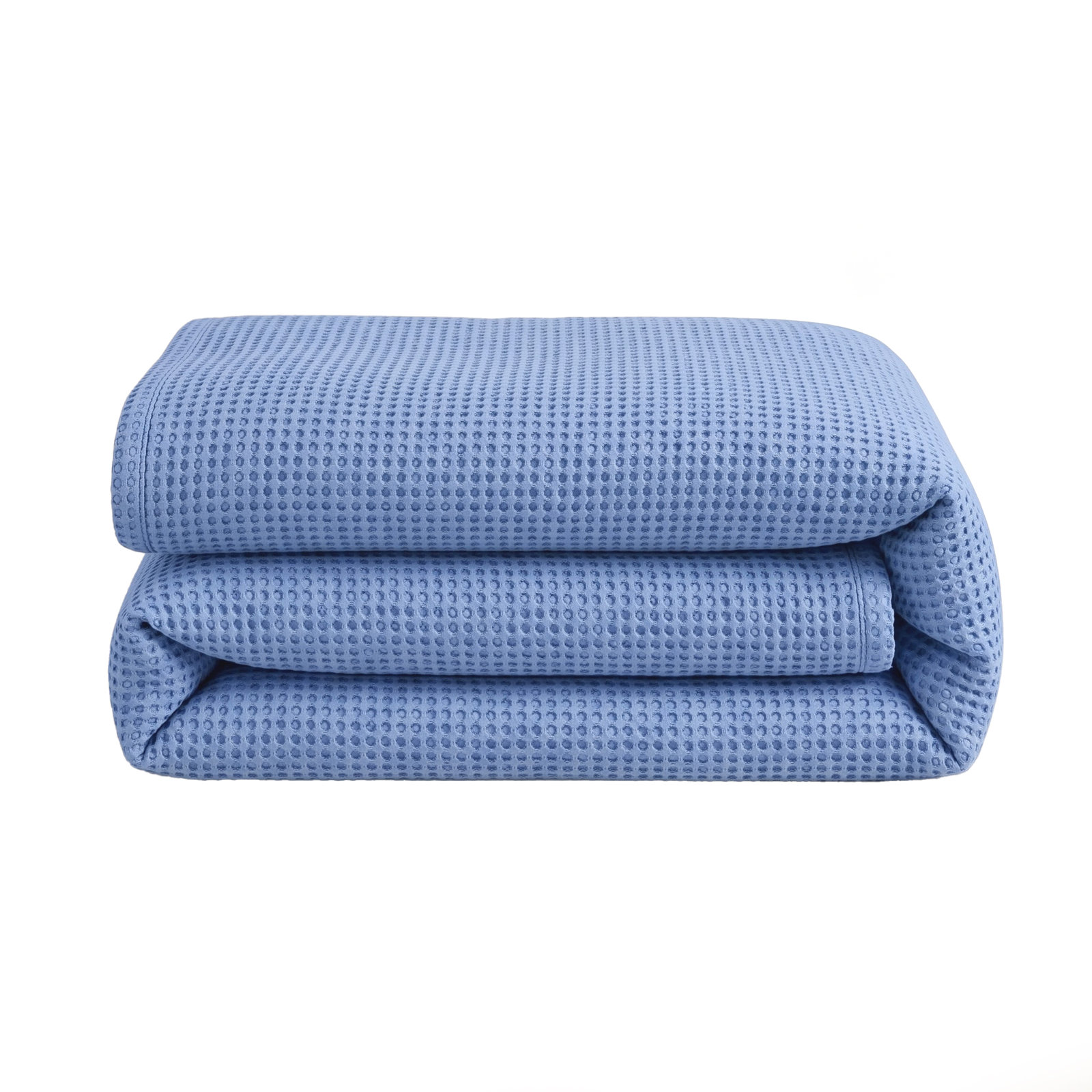 Bubble Cotton Coverlet Set, King Coverlet, French Blue