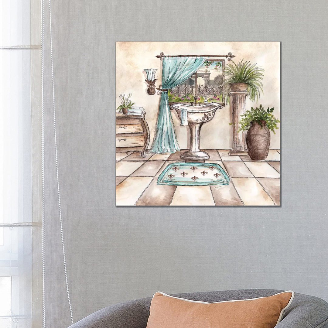Paris Bath II by Tre Sorelle Studios - Wrapped Canvas Painting