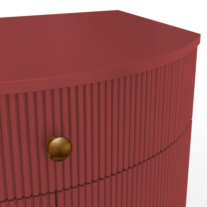 Table de chevet Erinn, Rouge