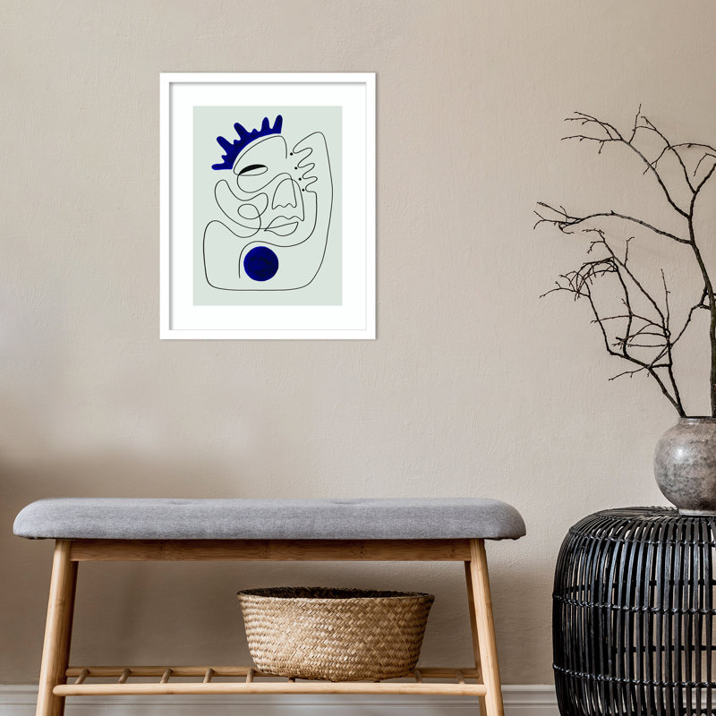 El Rey by Shatha Al Dafai, 25.38" H x 20.38" W x 0.875" D, Noir Black Framed