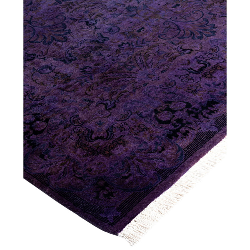 Overdyed One-of-a-Kind 4' 7" X 6' 7" Hand Knotted Area Rug