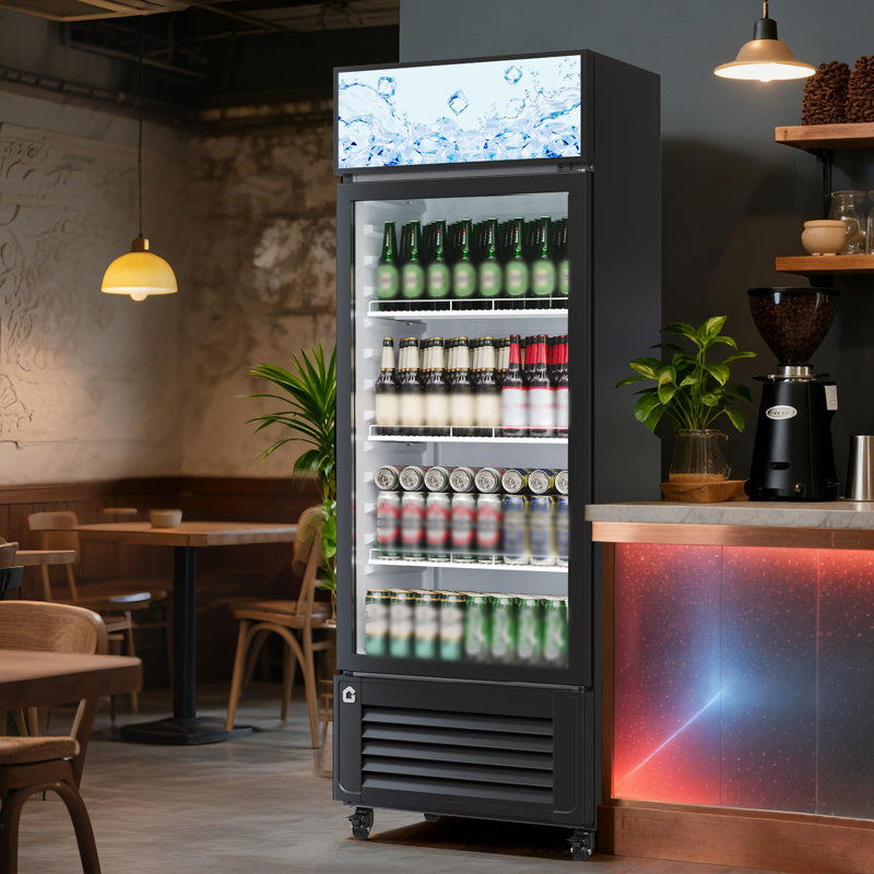 Réfrigérateur commercial pour boissons, réfrigérateur à une porte vitrée