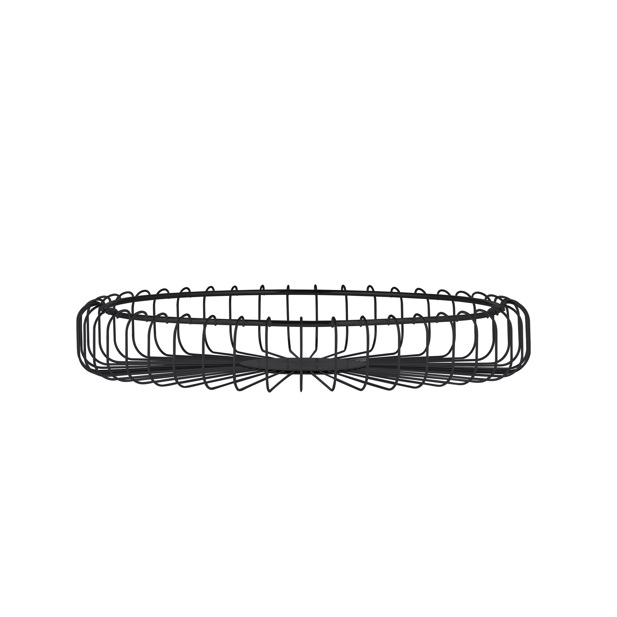 Estra Metal Basket, Black, 2.36" H x 14.57" W x 14.57" D