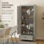 Armoire de cuisine de 72 po de hauteur - Armoire de rangement de cuisine avec tablettes réglables et 2 portes de grange et tiroir, unité de rangement polyvalente pour la salle à manger-540844400
