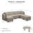 U Shaped Modular Sectional Sectional Sofa With Chaise & Ottoman-1241366925