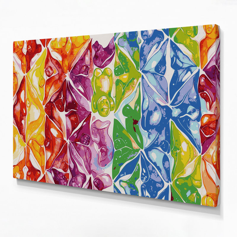 «Desserts Gummy ours», art mural sur toile rouge, H 20 po x l 30 po