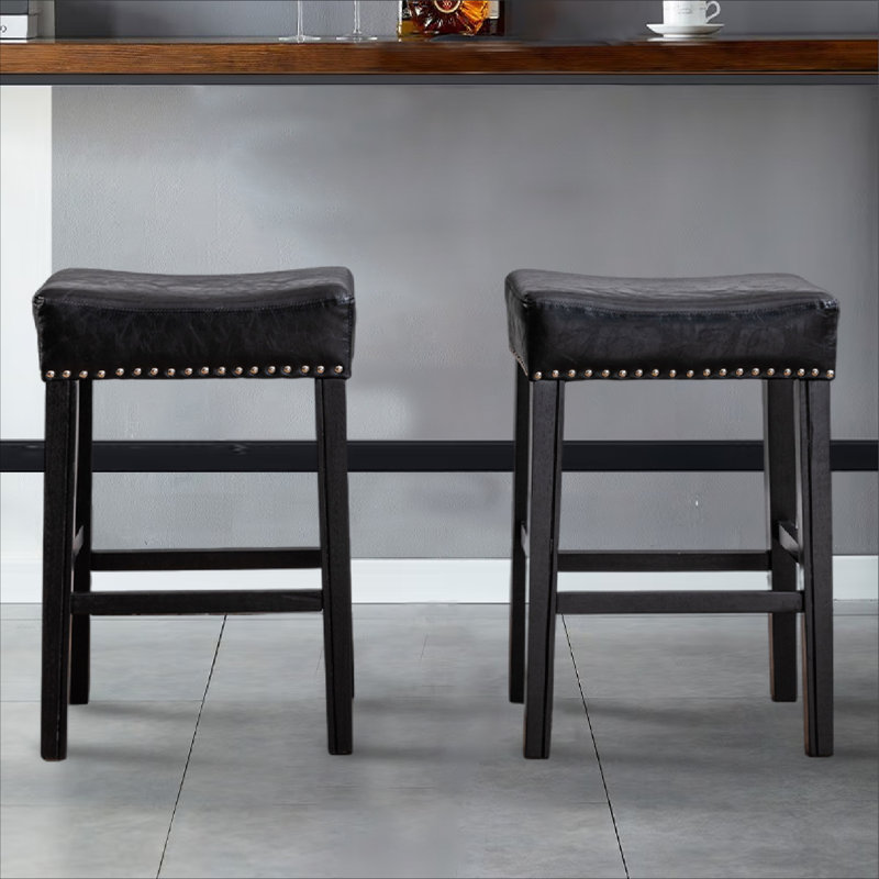 Tabouret de comptoir 26 po Cantrall, Noir, Noir