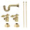 Ensemble de garniture pour évier de plomberie traditionnel Kingston avec garniture en P Kingston